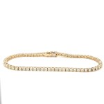 7.49G YELLOW GOLD TENNIS BRACELET WITH NATURAL DIAMONDS - BRC50501