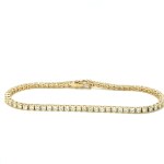 7.49G YELLOW GOLD TENNIS BRACELET WITH NATURAL DIAMONDS - BRC50501