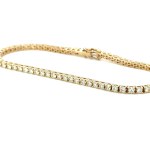 7.49G YELLOW GOLD TENNIS BRACELET WITH NATURAL DIAMONDS - BRC50501