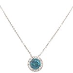 3.02 GR GOLD CHOKER WITH BLUE DIAMONDS - PND20210