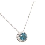 3.02 GR GOLD CHOKER WITH BLUE DIAMONDS - PND20210