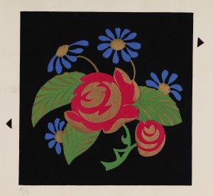 UNKNOWN artist (19th / 20th century), Rose and blue chamomile, 1920s-30s.