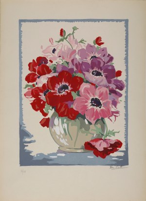 VAN ORT (19th / 20th century), Poppies in a vase, 1920s-30s.