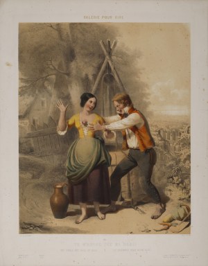 Adolphe LAFOSSE (1814-1879), Don't touch my rose! (original title 