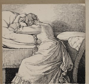 Ernst SCHURTH (1848-1910), Sorrows for the pillow, last quarter of the 19th century.