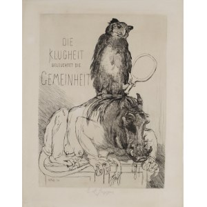 Ernst Moritz GEYGER (1861-1941), Wisdom enlightens the masses (tit.oryg.: Die Klugheit beleuchtet die Gemeinheit), 1899