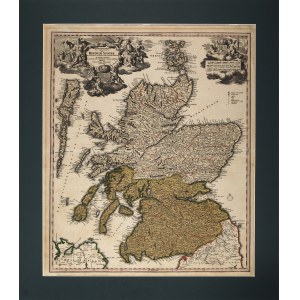 [Szkocja] Johann Baptist HOMANN (1664-1724), Mapa Szkocji (tyt.oryg.: „Regnum Scotiae”). Norymberga 1716,