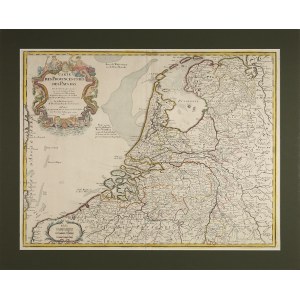 [Holandia] Guillaume de L’ISLE (1675-1726), Mapa Niderlandów (tyt.oryg.: „Carte des Provinces Unies des Pays Bas”), Paryż 1780