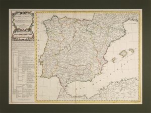 [Spain and Portugal] Robert de VAUGONDY (1688-1766), Map of Spain and Portugal, (original title: 