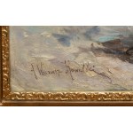 Alfred Wierusz-Kowalski (1849 Suwałki - 1915 Monachium), Wilk nocą, ok. 1910,