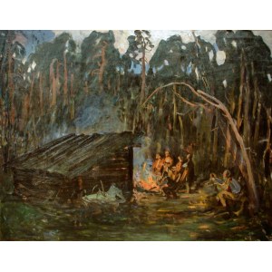 Julian Fałat (1853 Tuligłowy - 1929 Bystra), Po polowaniu - Polesie