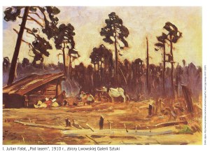Julian Fałat (1853 Tuligłowy - 1929 Bystra), After the hunt - Polesie