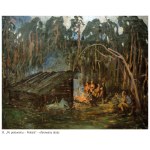 Julian Fałat (1853 Tuligłowy - 1929 Bystra), Po polowaniu - Polesie