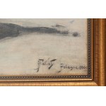 Julian Fałat (1853 Tuligłowy - 1929 Bystra), Zimowy wschód słońca na Polesiu, 1900 r.