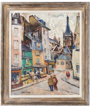 Mela Muter (1876 Warsaw - 1967 Paris), Saint Severin Church in Paris/ Rue Galande, Paris, circa 1920.