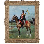 Wojciech Kossak (1856 Paris - 1942 Krakow), Self-portrait on horseback, 1891.