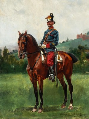 Wojciech Kossak (1856 Paris - 1942 Krakow), Portrait of Kaiser Wilhelm II on horseback, 1891.