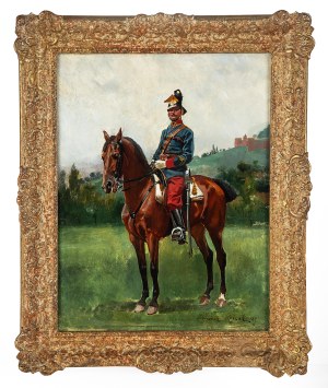 Wojciech Kossak (1856 Paris - 1942 Krakow), Portrait of Kaiser Wilhelm II on horseback, 1891.