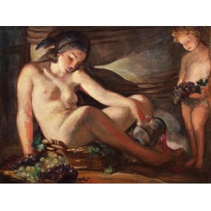 Wojciech Weiss (1875 Leorda na Bukowinie - 1950 Kraków), Winobranie. Bachanalia, 1937 r.