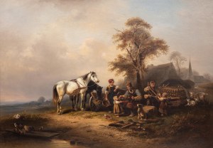 Wilhelm Alexander Meyerheim (1815 Danzig - 1882 Berlin), Rest in the countryside, 1850s.