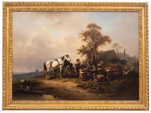 Wilhelm Alexander Meyerheim (1815 Danzig - 1882 Berlin), Rest in the countryside, 1850s.
