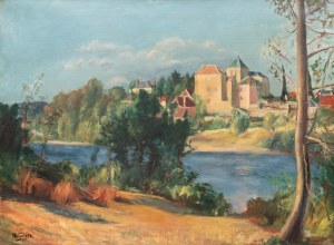 Henryk Hayden (1883 Warszawa - 1970 Paryż), Pejzaż Dordogne w Meyronne, ok. 1930 r.