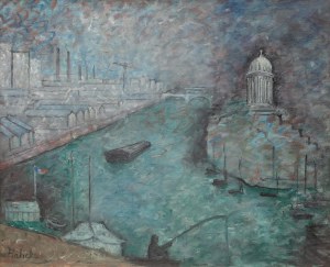 Alicja Halicka (1894 Krakow- 1975 Paris), In the river port, after 1945.