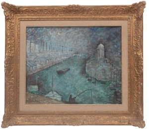 Alicja Halicka (1894 Krakow- 1975 Paris), In the river port, after 1945.