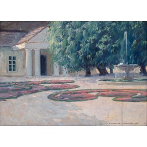 Bronisława Rychter-Janowska (1868 Kraków - 1953 tamże), Dworek z fontanną, 1920 r.