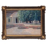 Bronisława Rychter-Janowska (1868 Kraków - 1953 tamże), Dworek z fontanną, 1920 r.
