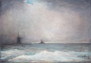 Marian Mokwa (1889 Malary - 1987 Sopot), At Sea