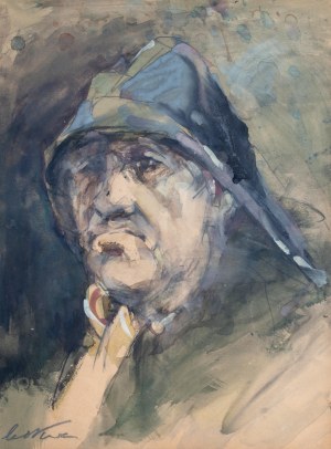 Marian Mokwa (1889 Malary - 1987 Sopot), Fisherman, 1950.