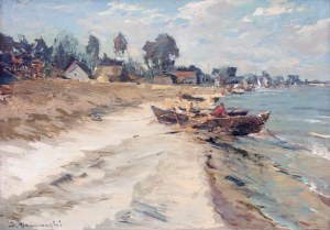 Henryk Baranowski (1932 Starogard Gdański - 2005 Gdynia), Fishing harbor, 1969.