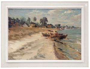 Henryk Baranowski (1932 Starogard Gdański - 2005 Gdynia), Fishing harbor, 1969.