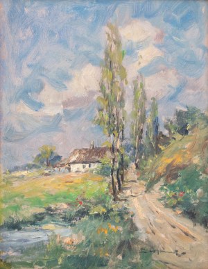 Eugeniusz Dzierzencki (1905 Warsaw - 1990 Sopot), Rural Landscape