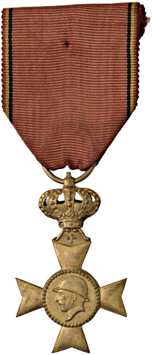 Orders and Decorations - Belgium. Albert I (1909-1934). Commemorative cross...