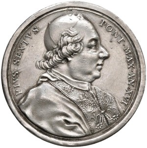 Papal Medals Collection - Pius VI (1775-1779). Medal 1790 a.XVI. For the abo...
