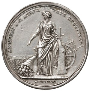 Papal Medals Collection - Pius VI (1775-1779). Medal 1790 a.XVI. For the abo...