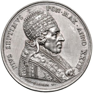 Papal Medals Collection - Pius VII (1800-1823). Annual medal 1822 a.XXIII...