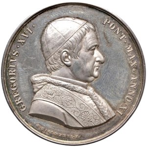 Papal Medals Collection - Gregory XVI (1831-1846). Annual medal 1841 a....