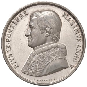 Papal Medals Collection - Pius IX (1846-1866). Annual medal 1850 a.V. Cad...