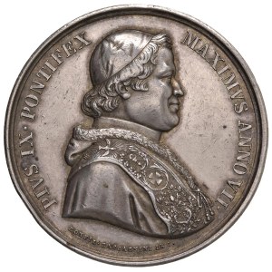 Papal Medals Collection - Pio IX (1846-1866). Medaglia 1852 a.VII. Restauri ...