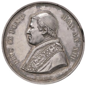 Papal Medals Collection - Pio IX (1846-1866). Medaglia annuale 1858 a.XIII. ...