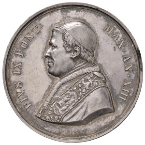 Papal Medals Collection - Pius IX (1846-1866). Annual medal 1858 a.XIII. ...