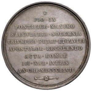 Papal Medals Collection - Pius IX (1846-1866). Medal 1867. Martyrdom of SS.