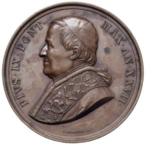 Papal Medals Collection - Pio IX (1846-1866). Medaglia annuale 1872 a.XXVII....