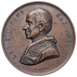 Papal Medals Collection - Leone XIII (1878-1903). Medaglia annuale 1878 a.I....