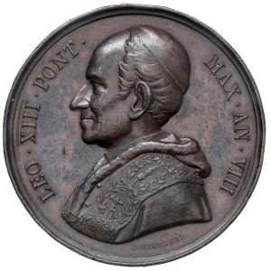 Papal Medals Collection - Leone XIII (1878-1903). Medaglia annuale 1885 a.VI...