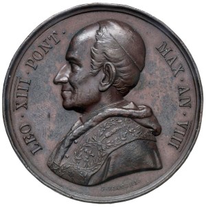 Papal Medals Collection - Leo XIII (1878-1903). Annual medal 1885 a.VI...