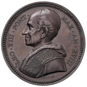 Papal Medals Collection - Leone XIII (1878-1903). Medaglia annuale 1895 a.XV...